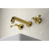 Metropolitan Double-Handle 3-Hole Wall Mount Bathroom Faucet