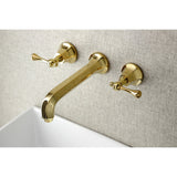 Metropolitan Double-Handle 3-Hole Wall Mount Bathroom Faucet