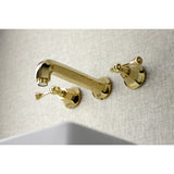 Metropolitan Double-Handle 3-Hole Wall Mount Bathroom Faucet