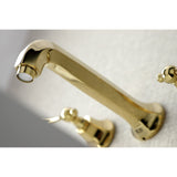 Metropolitan Double-Handle 3-Hole Wall Mount Bathroom Faucet