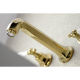 Metropolitan Double-Handle 3-Hole Wall Mount Bathroom Faucet