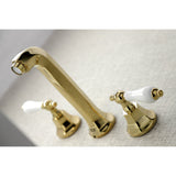 Metropolitan Double-Handle 3-Hole Wall Mount Bathroom Faucet