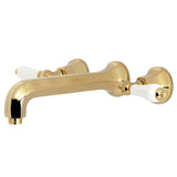 Metropolitan Double-Handle 3-Hole Wall Mount Bathroom Faucet