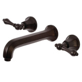 Metropolitan Double-Handle 3-Hole Wall Mount Bathroom Faucet