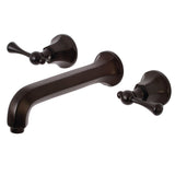 Metropolitan Double-Handle 3-Hole Wall Mount Bathroom Faucet