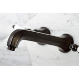 Metropolitan Double-Handle 3-Hole Wall Mount Bathroom Faucet