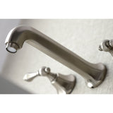 Metropolitan Double-Handle 3-Hole Wall Mount Bathroom Faucet