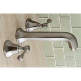 Metropolitan Double-Handle 3-Hole Wall Mount Bathroom Faucet