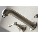 Metropolitan Double-Handle 3-Hole Wall Mount Bathroom Faucet