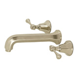 Metropolitan Double-Handle 3-Hole Wall Mount Bathroom Faucet