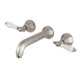 Metropolitan Double-Handle 3-Hole Wall Mount Bathroom Faucet