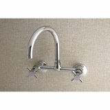 Concord Double-Handle 2-Hole Wall-Mount Bridge Kitchen Faucet