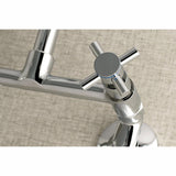 Concord Double-Handle 2-Hole Wall-Mount Bridge Kitchen Faucet