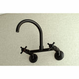 Concord Double-Handle 2-Hole Wall-Mount Bridge Kitchen Faucet