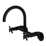 Concord Double-Handle 2-Hole Wall-Mount Bridge Kitchen Faucet