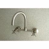 Concord Double-Handle 2-Hole Wall-Mount Bridge Kitchen Faucet