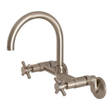 Concord Double-Handle 2-Hole Wall-Mount Bridge Kitchen Faucet