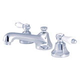 Bel-Air Two-Handle 3-Hole Deck Mount Widespread Bathroom Faucet with Brass Pop-Up Drain