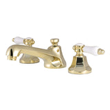 Bel-Air Two-Handle 3-Hole Deck Mount Widespread Bathroom Faucet with Brass Pop-Up Drain