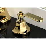 Whitaker Two-Handle 3-Hole Deck Mount Widespread Bathroom Faucet with Brass Pop-Up Drain