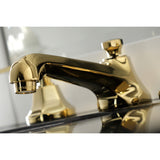 Whitaker Two-Handle 3-Hole Deck Mount Widespread Bathroom Faucet with Brass Pop-Up Drain