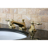 Naples Two-Handle 3-Hole Deck Mount Widespread Bathroom Faucet with Brass Pop-Up Drain