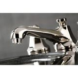 Metropolitan Two-Handle 3-Hole Deck Mount Widespread Bathroom Faucet with Brass Pop-Up Drain