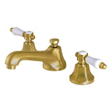 Bel-Air Two-Handle 3-Hole Deck Mount Widespread Bathroom Faucet with Brass Pop-Up Drain