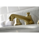 Whitaker Two-Handle 3-Hole Deck Mount Widespread Bathroom Faucet with Brass Pop-Up Drain