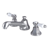 Bel-Air Two-Handle 3-Hole Deck Mount Widespread Bathroom Faucet with Brass Pop-Up Drain