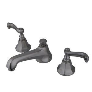 Royale Two-Handle 3-Hole Deck Mount Widespread Bathroom Faucet with Brass Pop-Up Drain