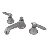 Georgian Two-Handle 3-Hole Deck Mount Widespread Bathroom Faucet with Brass Pop-Up Drain