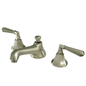 Metropolitan Two-Handle 3-Hole Deck Mount Widespread Bathroom Faucet with Brass Pop-Up Drain