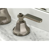 Whitaker Two-Handle 3-Hole Deck Mount Widespread Bathroom Faucet with Brass Pop-Up Drain