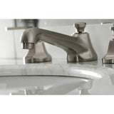 Whitaker Two-Handle 3-Hole Deck Mount Widespread Bathroom Faucet with Brass Pop-Up Drain