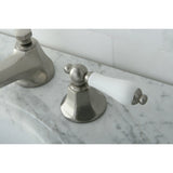 Metropolitan Two-Handle 3-Hole Deck Mount Widespread Bathroom Faucet with Brass Pop-Up Drain