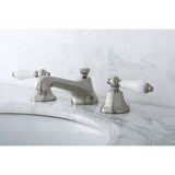 Metropolitan Two-Handle 3-Hole Deck Mount Widespread Bathroom Faucet with Brass Pop-Up Drain