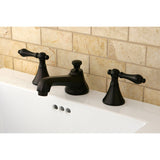 Two-Handle 3-Hole Deck Mount Widespread Bathroom Faucet with Brass Pop-Up Drain