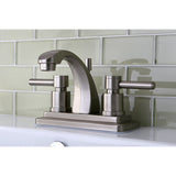 Concord Double-Handle 3-Hole Deck Mount 4-Inch Centerset Bathroom Faucet with Brass Pop-Up