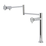 Webb Two-Handle 1-Hole Deck Mount Pot Filler Faucet with Knurled Handle