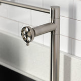 Wendell Two-Handle 1-Hole Deck Mount Pot Filler Faucet with Knurled Handle