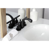 Manhattan Two-Handle 3-Hole Deck Mount Widespread Bathroom Faucet with Brass Pop-Up Drain