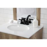 Claremont Two-Handle 3-Hole Deck Mount Widespread Bathroom Faucet with Brass Pop-Up Drain