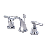 Claremont Two-Handle 3-Hole Deck Mount Widespread Bathroom Faucet with Brass Pop-Up Drain