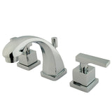 Executive Two-Handle 3-Hole Deck Mount Widespread Bathroom Faucet with Brass Pop-Up Drain