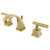 Claremont Two-Handle 3-Hole Deck Mount Widespread Bathroom Faucet with Brass Pop-Up Drain