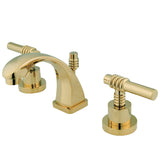 Claremont Two-Handle 3-Hole Deck Mount Widespread Bathroom Faucet with Brass Pop-Up Drain