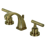 Manhattan Two-Handle 3-Hole Deck Mount Widespread Bathroom Faucet with Brass Pop-Up Drain