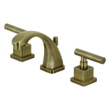 Claremont Two-Handle 3-Hole Deck Mount Widespread Bathroom Faucet with Brass Pop-Up Drain