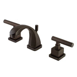 Claremont Two-Handle 3-Hole Deck Mount Widespread Bathroom Faucet with Brass Pop-Up Drain